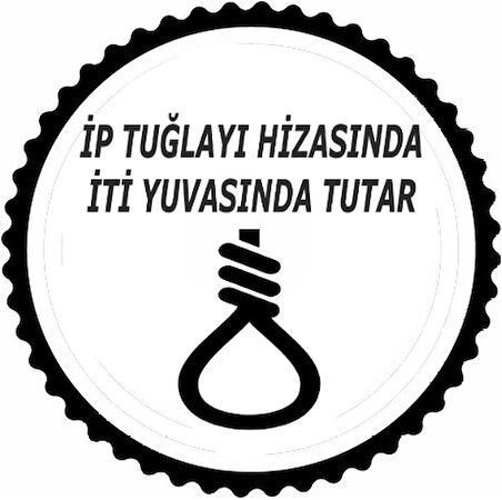 İp Tuğlayı Hizada İti Yuvada Tutar Tasarım Sticker 20 x 20 cm