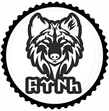 Kurt Ve Köktürkçe Türk Yazısı Tasarım Sticker 50 x 50 cm