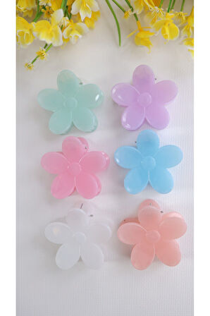 6 adet Papatya Saç Tokası 6 Farklı Renk- 7 cm Orta Boy - Hafif ve Dayanıklı