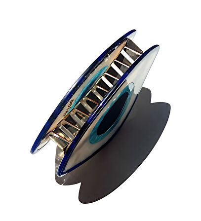 Nazar Boncuğu Tasarımlı Parlak Saç Tokası 7 cm