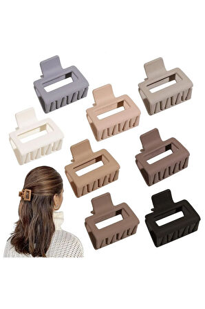 Kadın Saç Tokası 9 adet Mandal Model 5 cm (4 adet) ve Mandal Model 7 cm (5 adet) Kaymaz ve Dayanıklı