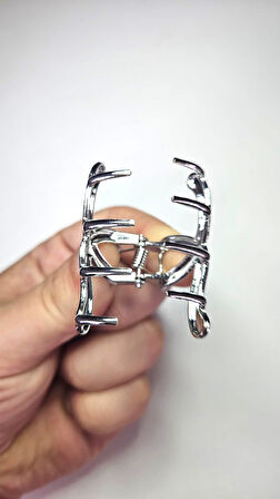 Gümüş Renk Metal Mandal Toka 4,5 cm Küçük Boy – Dayanıklı, Günlük ve Şık