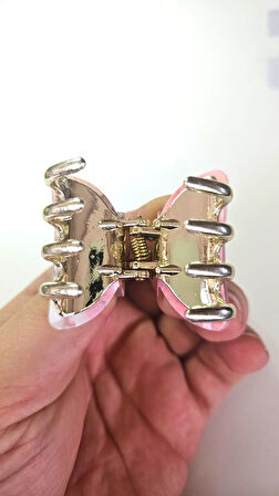 Pembe Degrade Mandal Saç Tokası 4 cm - Şık ve Dayanıklı
