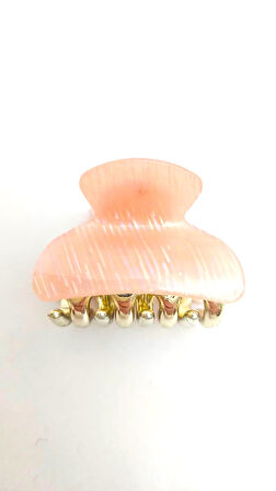 Işıltılı Pudra Mandal Saç Tokası 4 cm - Şık ve Dayanıklı