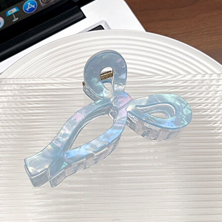 Fiyonk Model Buz Mavisi Renk 11 cm Asetat Mandal Toka