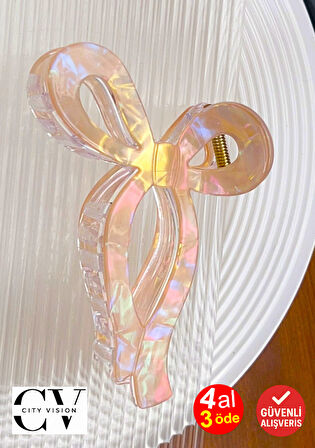 Fiyonk Model Turuncu Renk 11 cm Asetat Mandal Toka