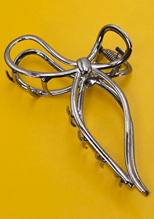 Siyah Renk Metal Fiyonk Model Saç Tokası 11 cm