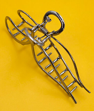 Siyah Renk Metal Fiyonk Model Saç Tokası 11 cm