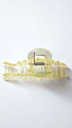 Parlak Sarı Renk Balık Model Mandal Saç Tokası 10 cm