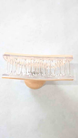 Sarı Parıltılı Oval Model Asetat Mandal Saç Tokası 9 cm – Şık ve Dayanıklı 