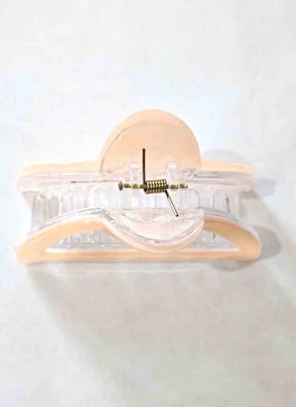 Sarı Parıltılı Oval Model Asetat Mandal Saç Tokası 9 cm – Şık ve Dayanıklı 