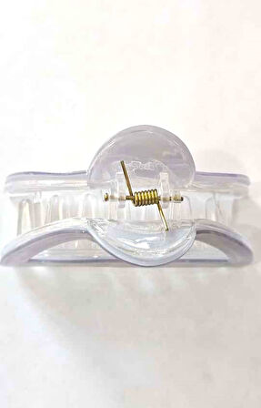 Gri Parıltılı Oval Model Asetat Mandal Saç Tokası 9 cm – Şık ve Dayanıklı 