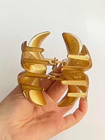 Simli Hardal Renk Lotus Toka 8 cm - Şık ve Dayanıklı