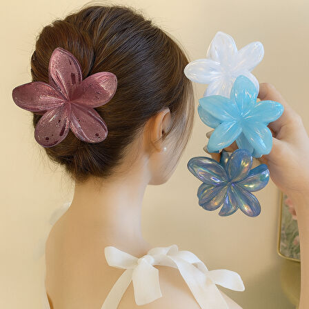 Simli Gül Kurusu Renk Lotus Toka 8 cm - Şık ve Dayanıklı