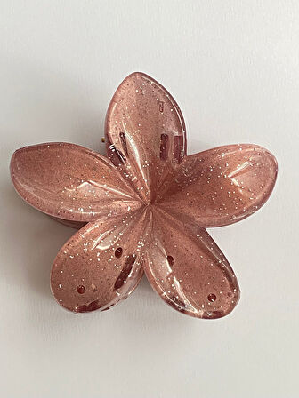 Simli Gül Kurusu Renk Lotus Toka 8 cm - Şık ve Dayanıklı