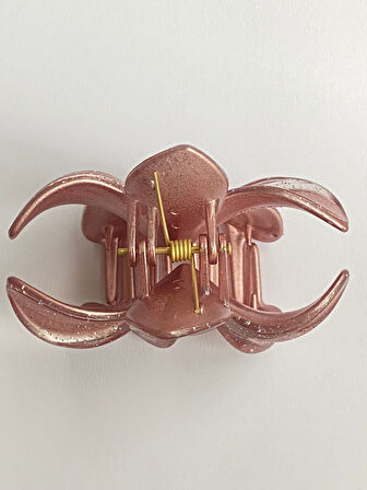 Simli Gül Kurusu Renk Lotus Toka 8 cm - Şık ve Dayanıklı