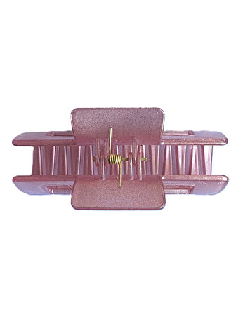 Simli Pudra Pembe Renk Mandal Toka 11 cm - Şık ve Dayanıklı