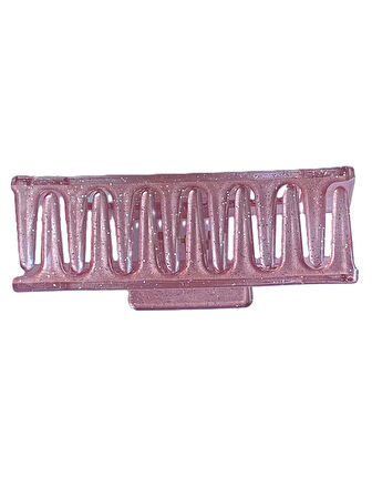 Simli Pudra Pembe Renk Mandal Toka 11 cm - Şık ve Dayanıklı
