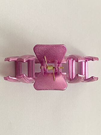 Simli Lavanta Renk Zikzak Model Mandal Toka 11 cm - Şık ve Dayanıklı