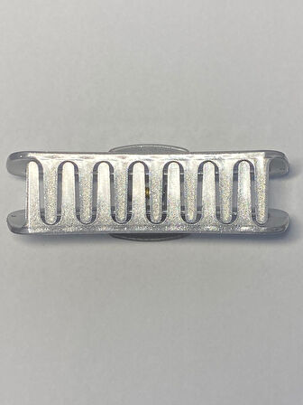 Simli Gri Renk Oval Model Mandal Toka 11 cm - Şık ve Dayanıklı