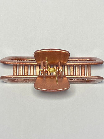 Simli Pudra Pembe Renk Oval Model Mandal Toka 11 cm - Şık ve Dayanıklı