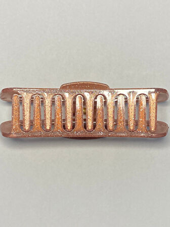 Simli Pudra Pembe Renk Oval Model Mandal Toka 11 cm - Şık ve Dayanıklı