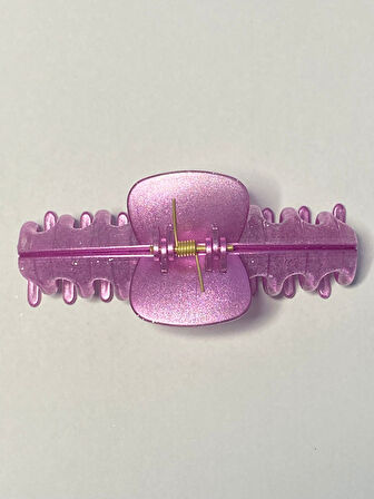 Simli Lavanta Renk Tırmık Model Mandal Toka 11 cm - Şık ve Dayanıklı