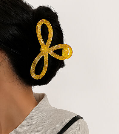 Simli Hardal Renk Kurdele Model Mandal Toka 11 cm - Şık ve Dayanıklı*y