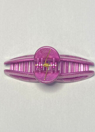 Simli Lavanta Renk Kurdele Model Mandal Toka 11 cm - Şık ve Dayanıklı