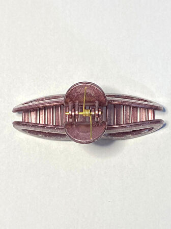 Simli Gül Kurusu Renk Kurdele Model Mandal Toka 11 cm - Şık ve Dayanıklı