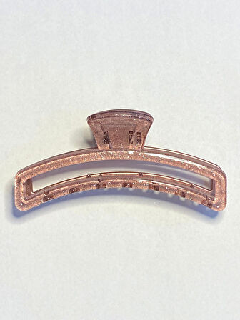 Simli Gül Kurusu Renk Eliptik Model Mandal Toka 11 cm - Şık ve Dayanıklı