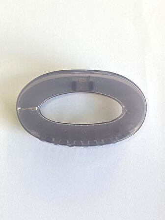 Kore Stili Jelly Oval Model Gri Renk Mandal Saç Tokası 9 cm – Şık ve Dayanıklı