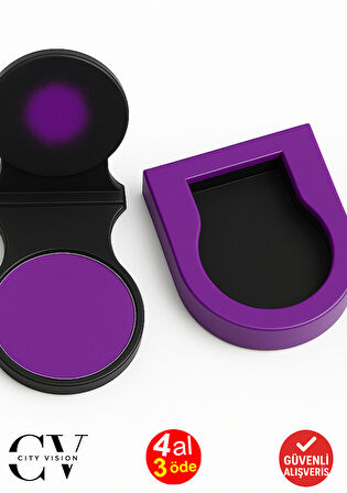 Mor Saç Tebeşiri Uygulama Aparatı 4 cm – Pratik ve Temiz Kullanım İçin Klipsli Tutucu