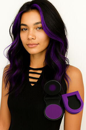 Mor Saç Tebeşiri Uygulama Aparatı 4 cm – Pratik ve Temiz Kullanım İçin Klipsli Tutucu