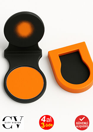 Turuncu Saç Tebeşiri Uygulama Aparatı 4 cm – Pratik ve Temiz Kullanım İçin Klipsli Tutucu