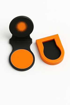 Turuncu Saç Tebeşiri Uygulama Aparatı 4 cm – Pratik ve Temiz Kullanım İçin Klipsli Tutucu