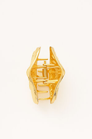 Deniz Yıldızı ve Deniz Kabuğu Tasarımlı Metal Mandal Saç Tokası Altın Renk 5 cm  – Zarif ve Şık Aksesuar