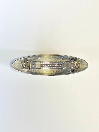 Metal Fransız Tip Saç Tokası – Parlak Gümüş Renkli 11 cm Klasik ve Şık Model