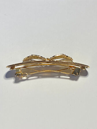 Kelebek Figürlü Metal Saç Tokası Altın Renk 8 cm  – Zarif ve Şık Tasarım