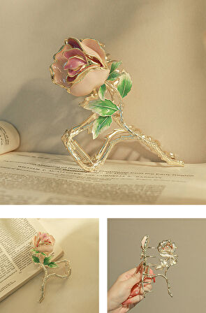 Gül Figürlü Metal Mandal Saç Tokası 11 cm – Şık ve Dayanıklı