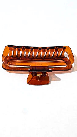 Jelly Kahverengi Şeffaf Renk 11 cm Kadın Mandal Saç Tokası