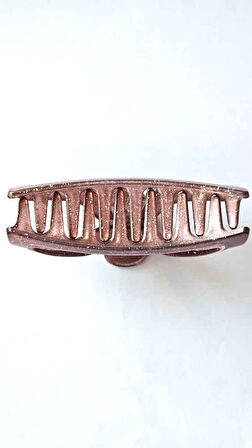 Simli Oval Model Gül Kurusu Renk 11 cm Kadın Mandal Saç Tokası - Şık ve Dayanıklı