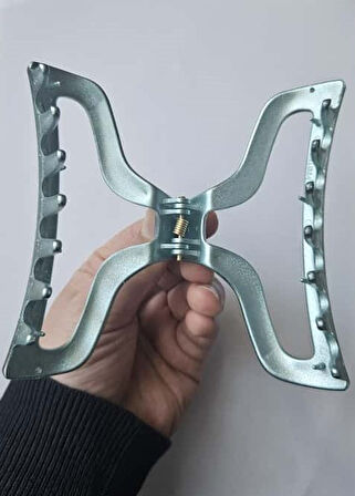 Simli Oval Model Su Yeşili Renk 11 cm Kadın Mandal Saç Tokası - Şık ve Dayanıklı