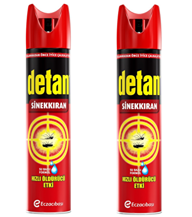 DETAN SİNEKKIRAN SU BAZLI AERESOL 275 ML x 2 ADET