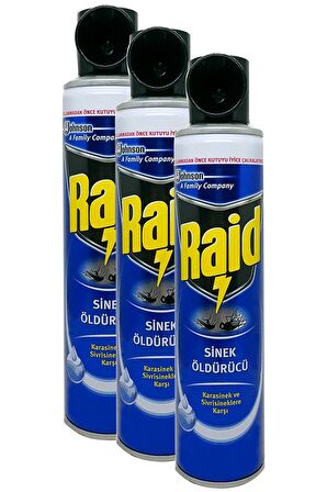 RAİD SİNEK ÖLDÜRÜCÜ SPREY 300 ML x 3 ADET