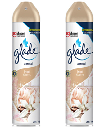 GLADE AEROSOL İPEKSİ VANİLYA 300 ML x 2 ADET