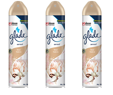 GLADE AEROSOL İPEKSİ VANİLYA 300 ML x 3 ADET