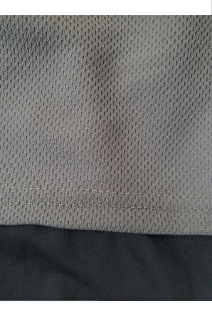 Sporcu Şortu, Alt Siyah Tayt Görünümlü Çok Cepli Taytlı Spor Şortu