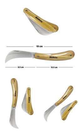 Aşılama Çakısı Eğri Ahşap Saplı