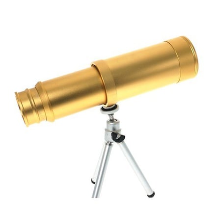 Sahil Seyri Uzak Görme Hobi Aracı 50x50 Panda Metal Gövde Tek Gözle Büyük Mercek Korsan Dürbün Gold